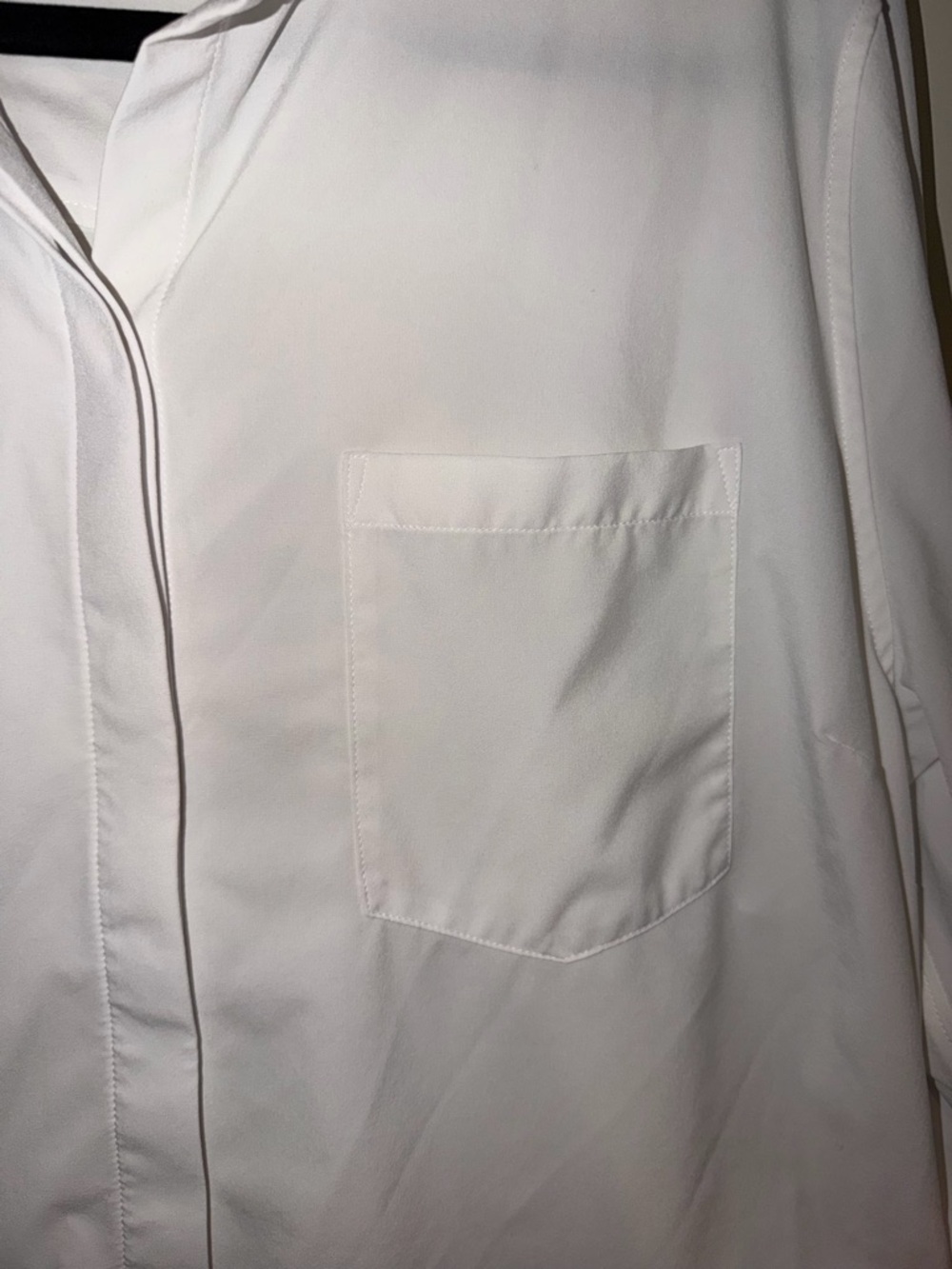 Athleta Women's White Long-Sleeve Button-Front Shirt XL - Picture 3 of 12